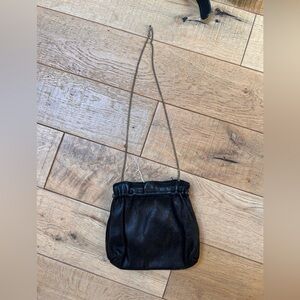 Elegant Black Leather Chain Bag